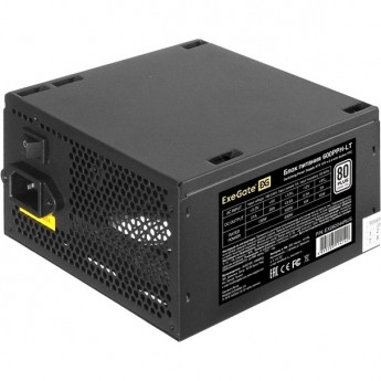 Блок питания 600W EXEGATE 80 PLUS® 600PPH-LT-S-OEM ATX, APFC, КПД 82% (80 PLUS)SC