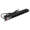 Блок розеток EXEGATE SERVERPRO PDU-19H802 Al-8S-EU1.8CU-SW-SPD1 EX299604RUS