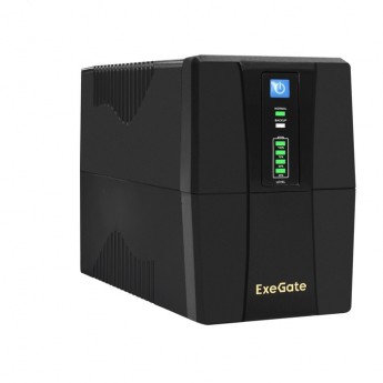 Источник бесперебойного питания EXEGATE POWER BACK BNB-1000.LED.AVR.4C13.RJ.USB