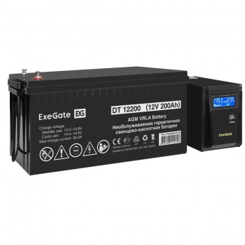 Комплект EXEGATE ИБП EX295986RUS + батарея 200Aч EX282991RUS 1шт