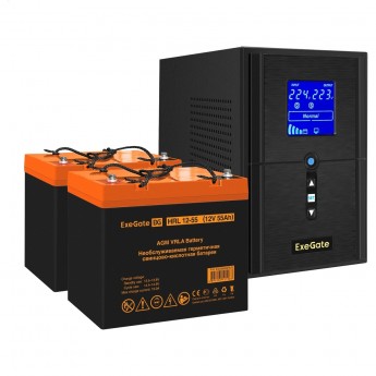 Комплект EXEGATE ИБП EX295988RUS + батарея 55Aч EX285652RUS 2шт