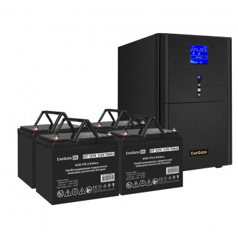 Комплект EXEGATE ИБП EX295990RUS + батарея 75Aч EX282983RUS 4шт