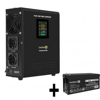 Комплект EXEGATE ИБП EX295995RUS + батарея 200Aч EX282991RUS 1шт Комплект EXEGATE ИБП EX295995RUS + батарея 200Aч EX282991RUS 1шт