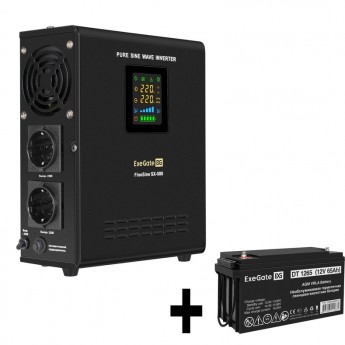 Комплект EXEGATE ИБП EX295995RUS + батарея 65Aч EX282980RUS 1шт