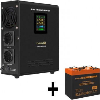 Комплект EXEGATE ИБП EX295996RUS + батарея 55Aч EX285652RUS 1шт