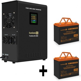 Комплект EXEGATE ИБП EX296001RUS + батарея 80Aч EX285654RUS 2шт Комплект EXEGATE ИБП EX296001RUS + батарея 80Aч EX285654RUS 2шт