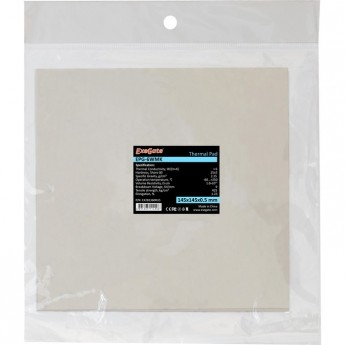 Термопрокладка EXEGATE EPG-6WMK 145X145X0.5 Термопрокладка EXEGATE EPG-6WMK 145X145X0.5